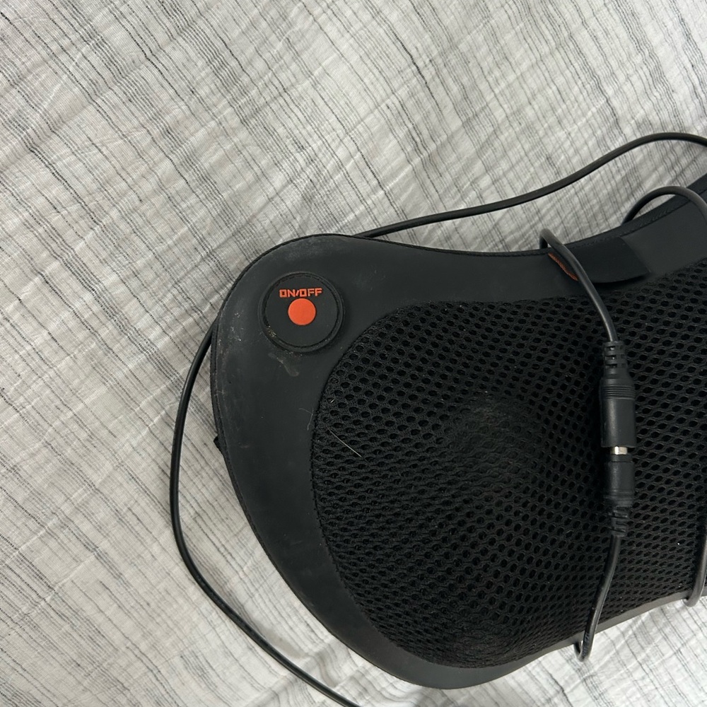 Black Massage Cushion. 12W x 6H - Picture 3 of 3